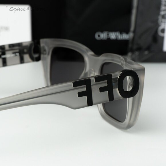 Off-White Men Sunglasses Grey Crystal Square OERI125 HAYS 0907 NEW AUTHENTIC - Picture 5 of 13